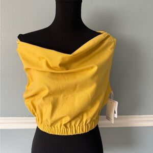 Commense Mustard Off-Shoulder Top L